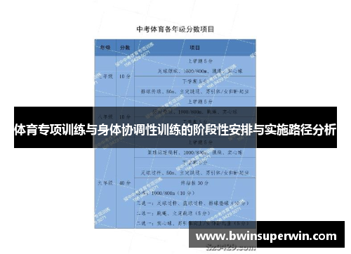 体育专项训练与身体协调性训练的阶段性安排与实施路径分析